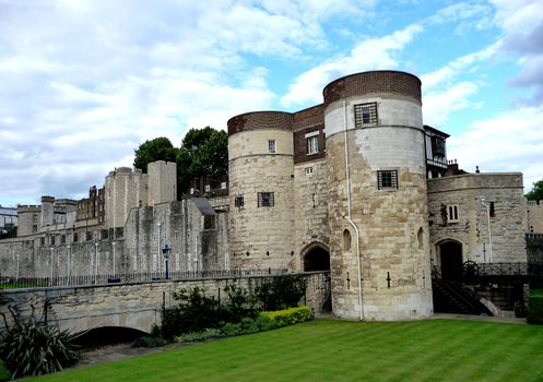 A view of the historic tower of London.