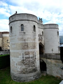 A view of the historic tower of London.