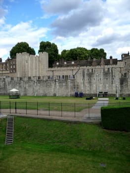 A view of the historic tower of London.