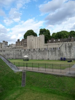 A view of the historic tower of London.