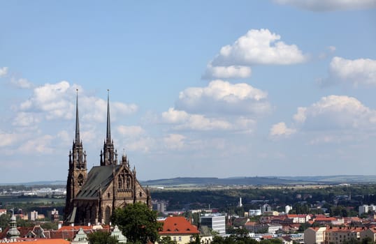 Brno cathedral of saint Peter and Paul in Brno, Czech republic