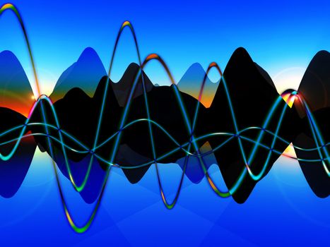 A representational view of some soundwave graphics.