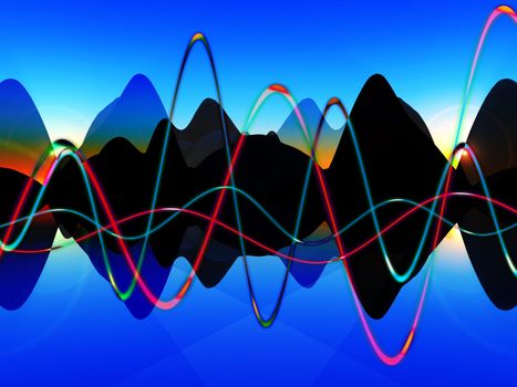 A representational view of some soundwave graphics.