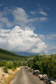 country road in montenegro