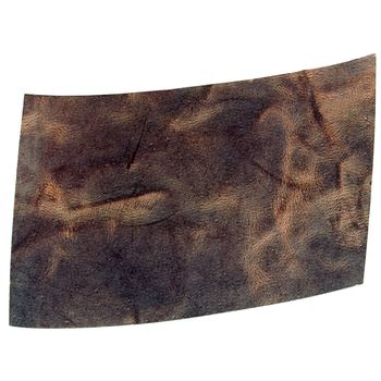A leather fiber sample - isolated over white background