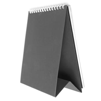 Spiralled notebook or calendar isolated over white
