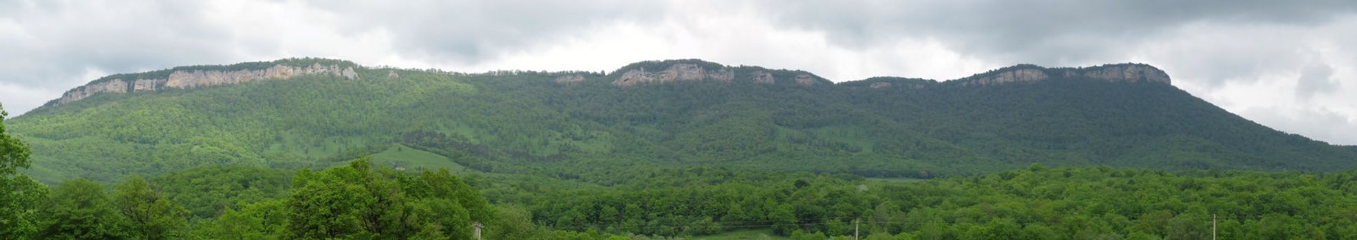 The main Caucasian ridge; rocks; a relief; a landscape
