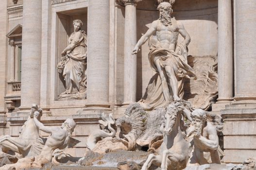 Baroque Trevi Fountain (Fontana di Trevi) in Rome, Italy