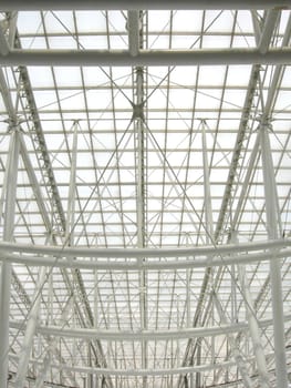 Detail of modern steel and glass architecture