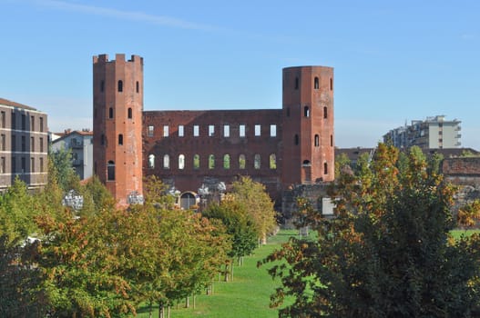 Torri Palatine ancient roman gates of town, Turin
