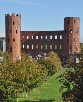 Torri Palatine ancient roman gates of town, Turin