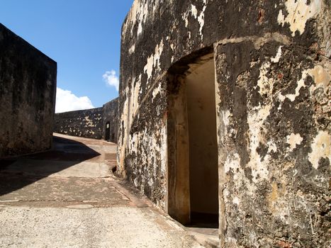 A view inside the Castillo de San Felipe del Morrow.