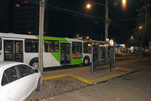 City by night with his collective locomotion and his motion.
