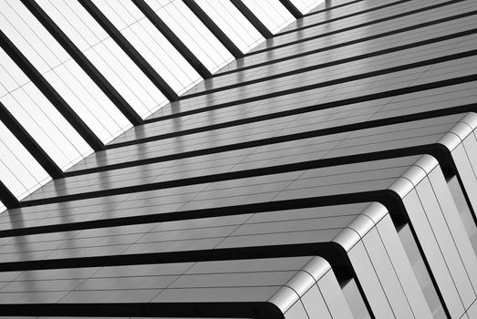 Abstract building exterior wall in modern city.