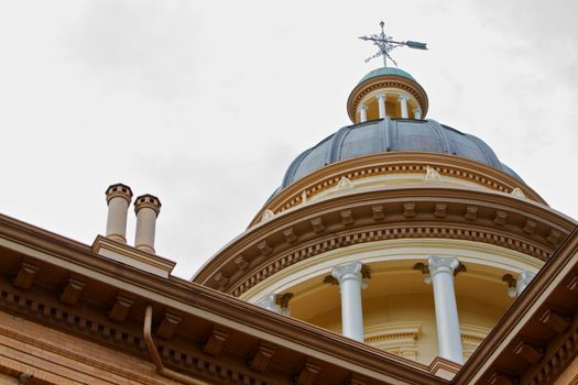 Copper and bronze domes of courthouse building