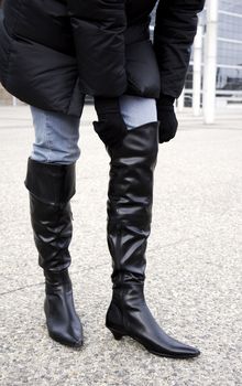 black boots