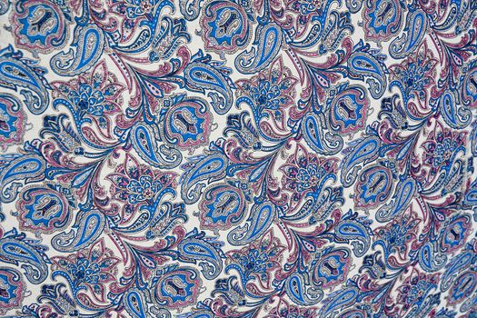 View of an old antique fabric texture design.
