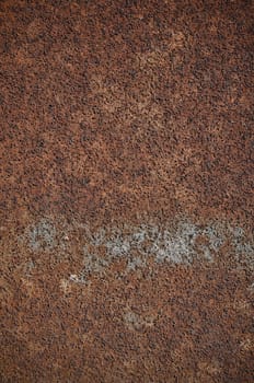 Rusty Red Iron Background with grunge conrete breaking though