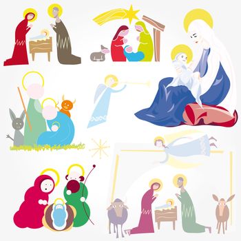 Illustration vector. Star of Bethlehem. Nativity