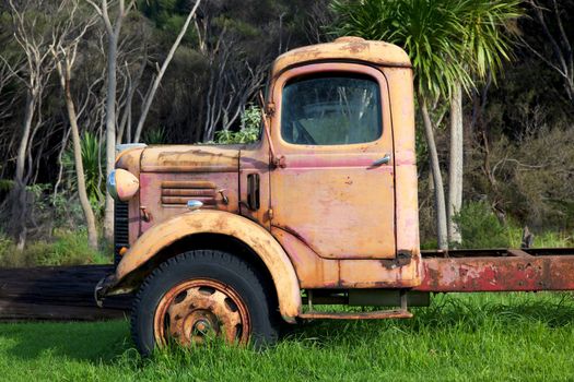 An abandoned truck on North Island, New Zealand.