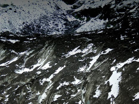 belvedere glacier on monte rosa