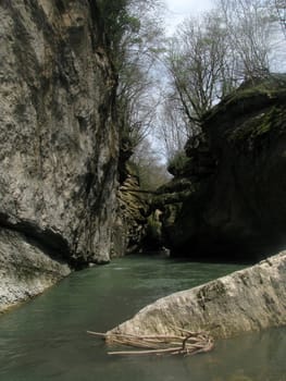 Greens; the Caucasian ridge; rocks; a relief; a landscape; a hill; a panorama; mountains; Caucasus; mountain; a slope