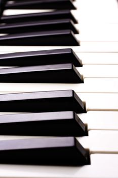 Piano Key close up shot for texture