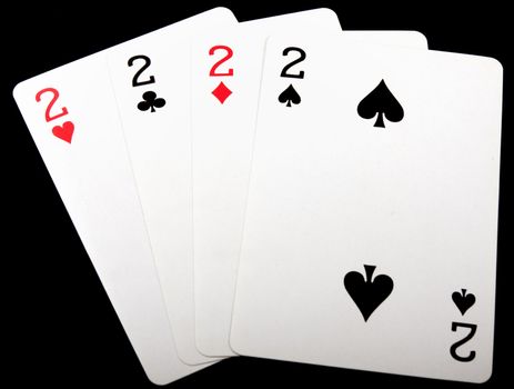 4 of a kind, deuces, poker hand
