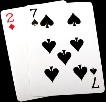 seven deuce, worst starting hand in texas hold'em poker