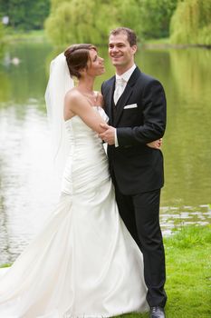 Beautiful young couple on their big day