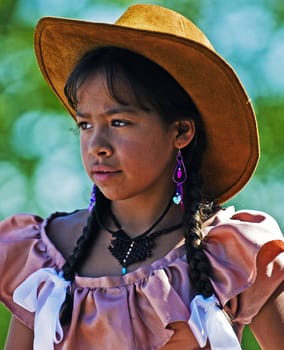 TACUAREMBO, URUGUAY - MAR 6 : Participant in the annual festival "Patria Gaucha" March 6, 2010 in Tacuarembo, Uruguay. It is one of the biggest festival in South America to celebrate gaucho culture