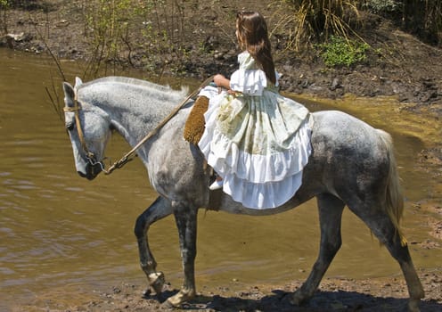 TACUAREMBO, URUGUAY - MAR 6 : Participant in the annual festival "Patria Gaucha" March 6, 2010 in Tacuarembo, Uruguay. It is one of the biggest festival in South America to celebrate gaucho culture