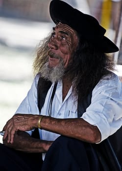 TACUAREMBO, URUGUAY - MAR 6 : Participant in the annual festival "Patria Gaucha" March 6, 2010 in Tacuarembo, Uruguay. It is one of the biggest festival in South America to celebrate gaucho culture