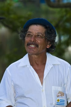 TACUAREMBO, URUGUAY - MAR 6 : Participant in the annual festival "Patria Gaucha" March 6, 2010 in Tacuarembo, Uruguay. It is one of the biggest festival in South America to celebrate gaucho culture