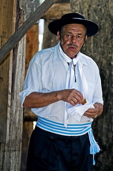 TACUAREMBO, URUGUAY - MAR 6 : Participant in the annual festival "Patria Gaucha" March 6, 2010 in Tacuarembo, Uruguay. It is one of the biggest festival in South America to celebrate gaucho culture