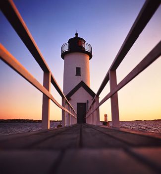 Annisquam lighthouse located in Massachussetts, USA