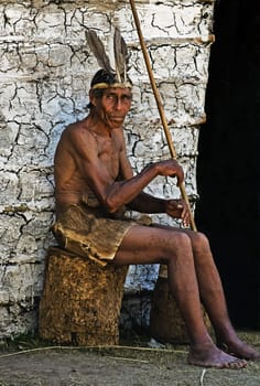 TACUAREMBO, URUGUAY - MAR 6 : Participant in the annual festival "Patria Gaucha" March 6, 2010 in Tacuarembo, Uruguay. It is one of the biggest festival in South America to celebrate gaucho culture