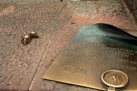 The metallic mouses in Heidelberg,  Baden-Wurtemberg, Germany. The legend says that if you touch them you will have a lot of children.