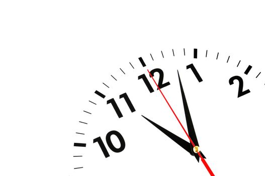 watch or clock isolated on white background showing time or businss concept
