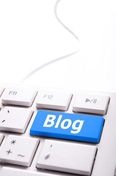 blog bloggar or inernet blogging concept with key