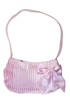 Female pink bag. Isolated on white background