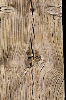 Close up view of some old texture of a wooden board.