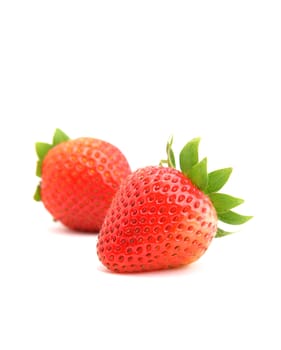 two strawberries