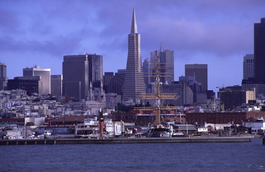 View of San Francisco cityscape fromn the other side of the bay.