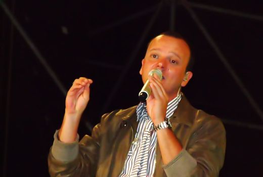 Famous Italian Neapolitan singer Gigi d'Alessio live in Malta on the 11th August 2007