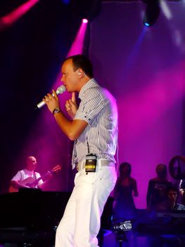 Famous Italian Neapolitan singer Gigi d'Alessio live in Malta on the 11th August 2007