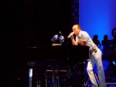 Famous Italian Neapolitan singer Gigi d'Alessio live in Malta on the 11th August 2007