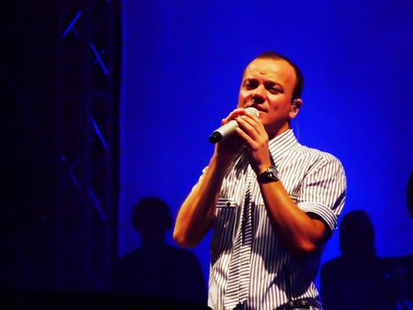 Famous Italian Neapolitan singer Gigi d'Alessio live in Malta on the 11th August 2007