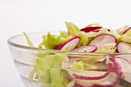 food series: healthy radish and cabbage salad