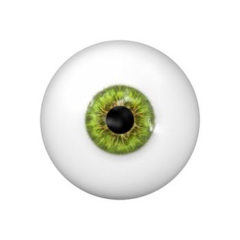 a beautiful green eye ball with clipping path
